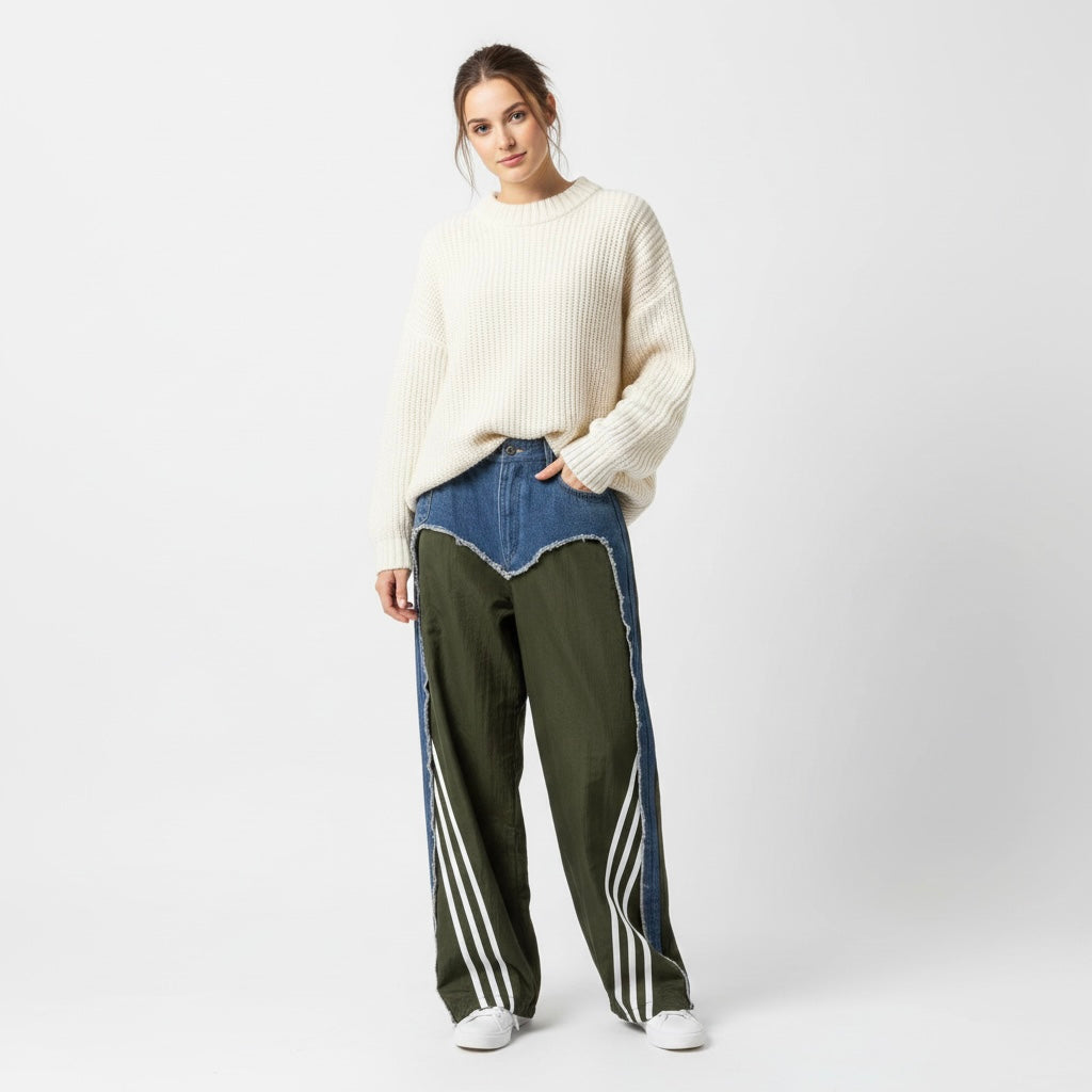 Jeans upcycling Adidas tracksuit pants