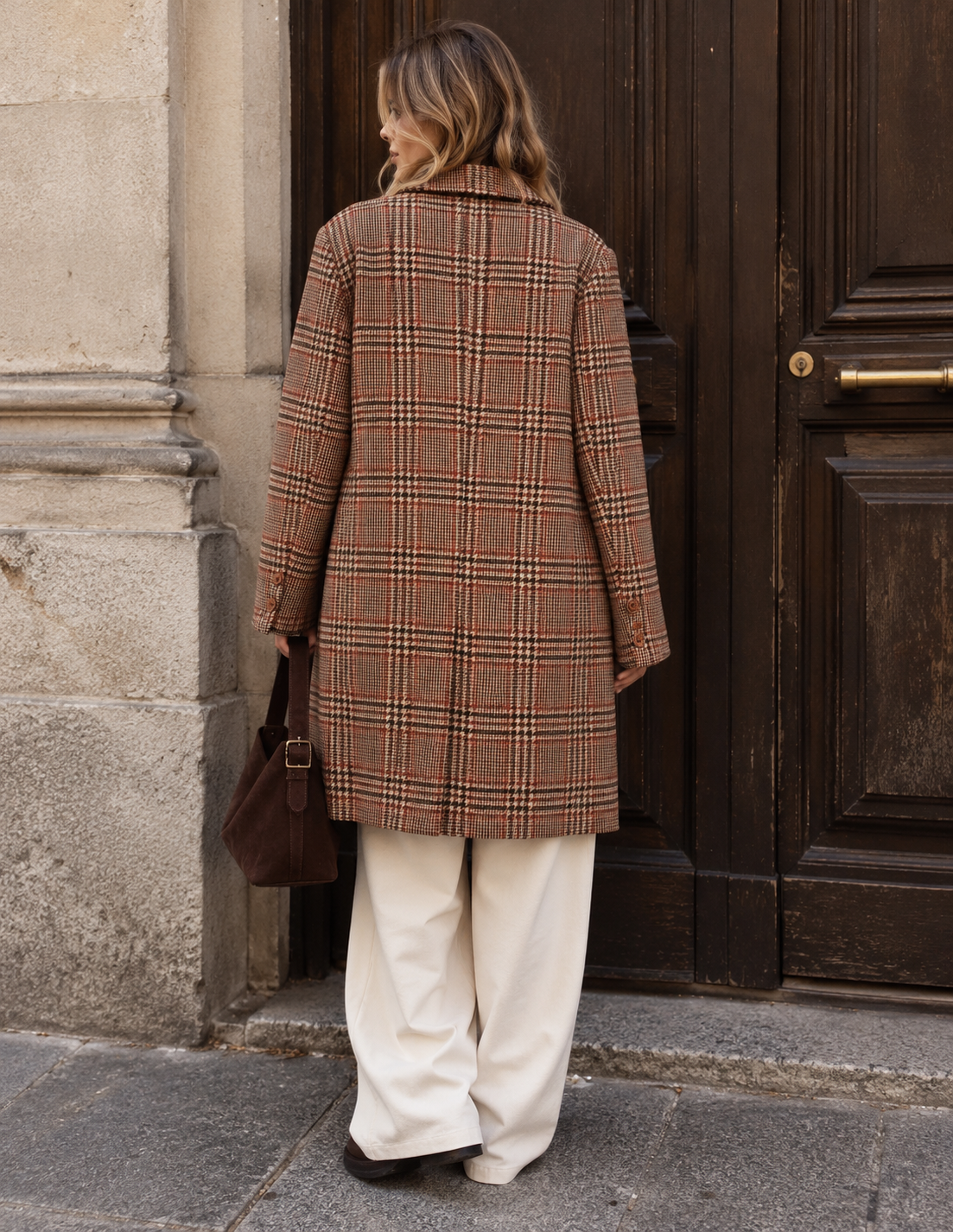 Cappotto monopetto vintage tartan