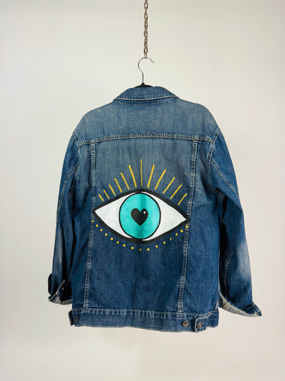 Giacca denim ‘HEART EYE’ tg.L/XL