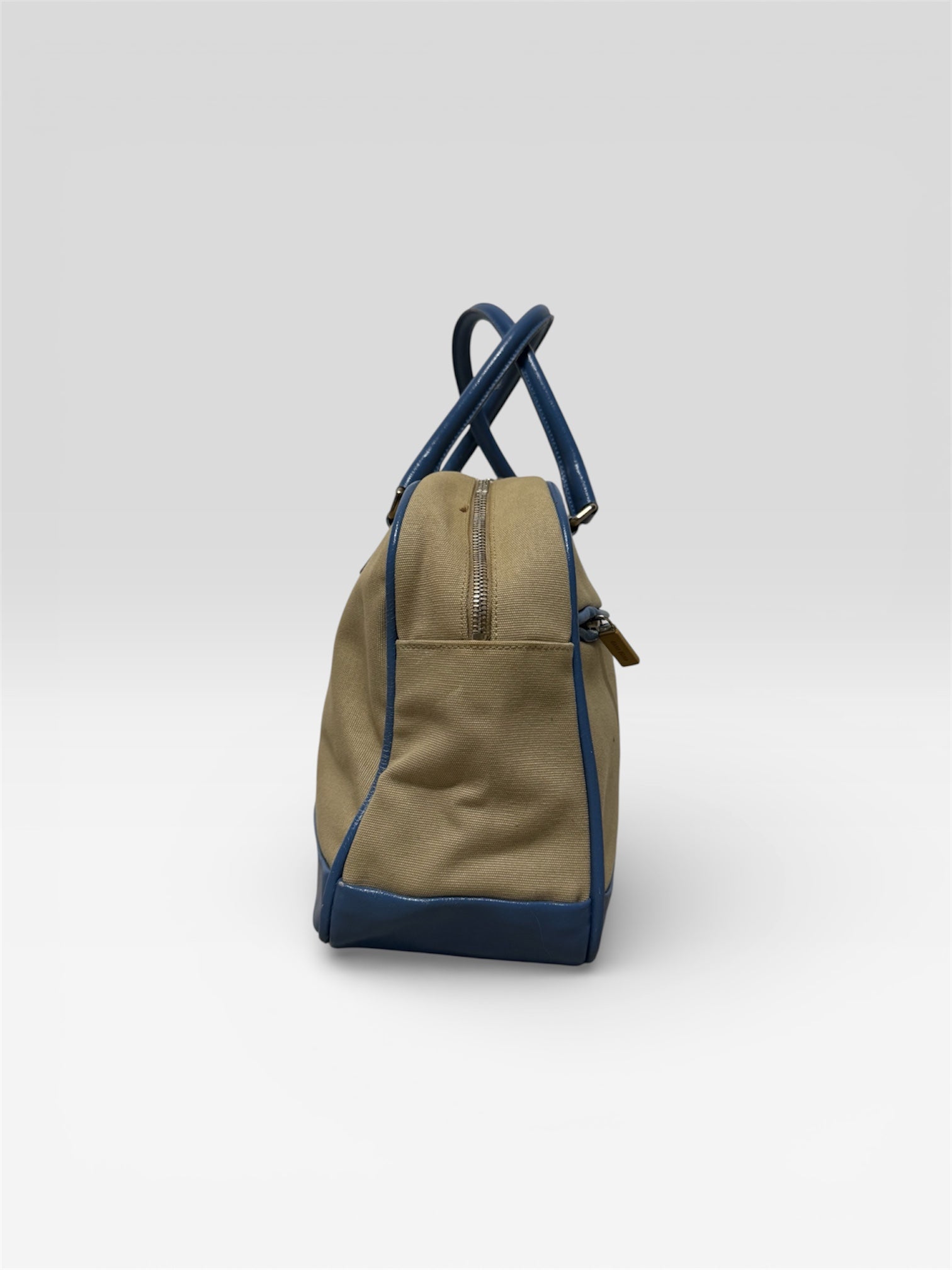 Borsa bowling tela e pelle Miu Miu