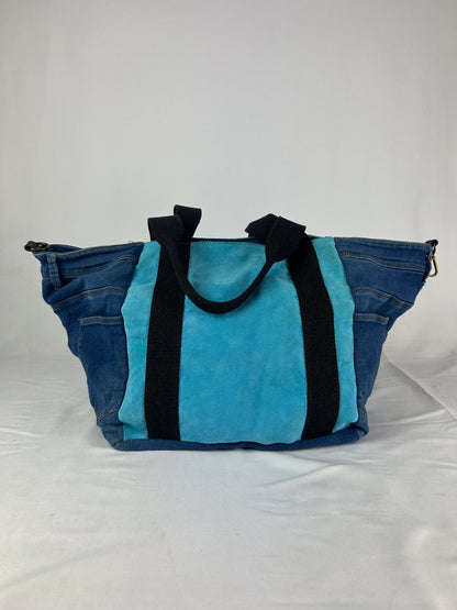 Borsa denim handmade frange