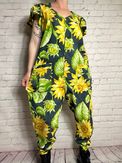 Maxi tuta girasoli vintage tg.M/L