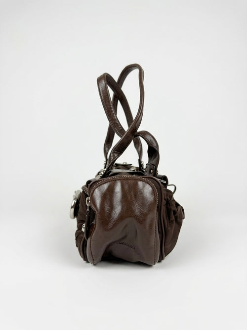 Baguette nylon e pelle y2k Francesco Biasia