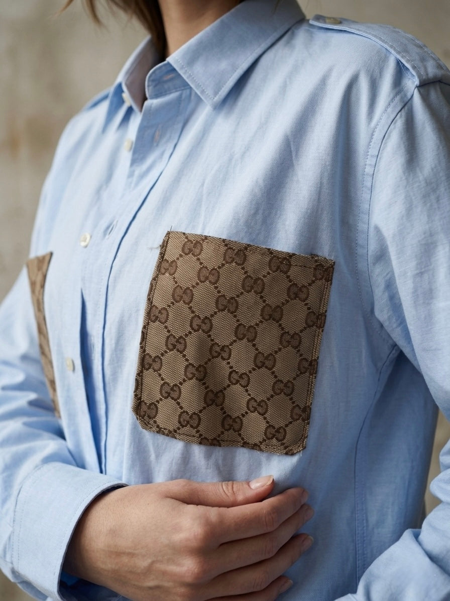 Camicia ‘this is not Gucci’ reworked