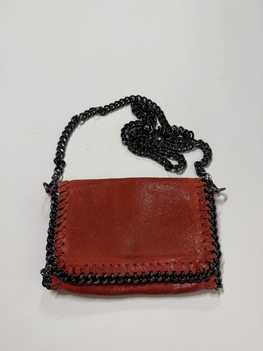 Pochette stella ciliegia in pelle