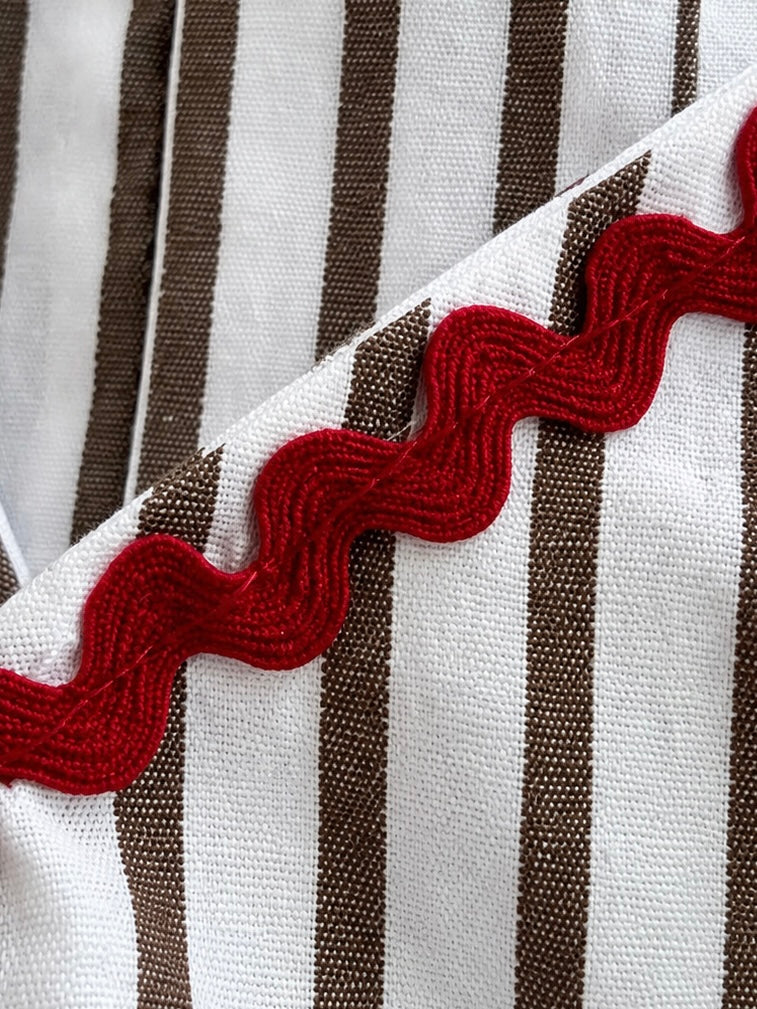 Camicia righe brown ‘Ghost Heart’