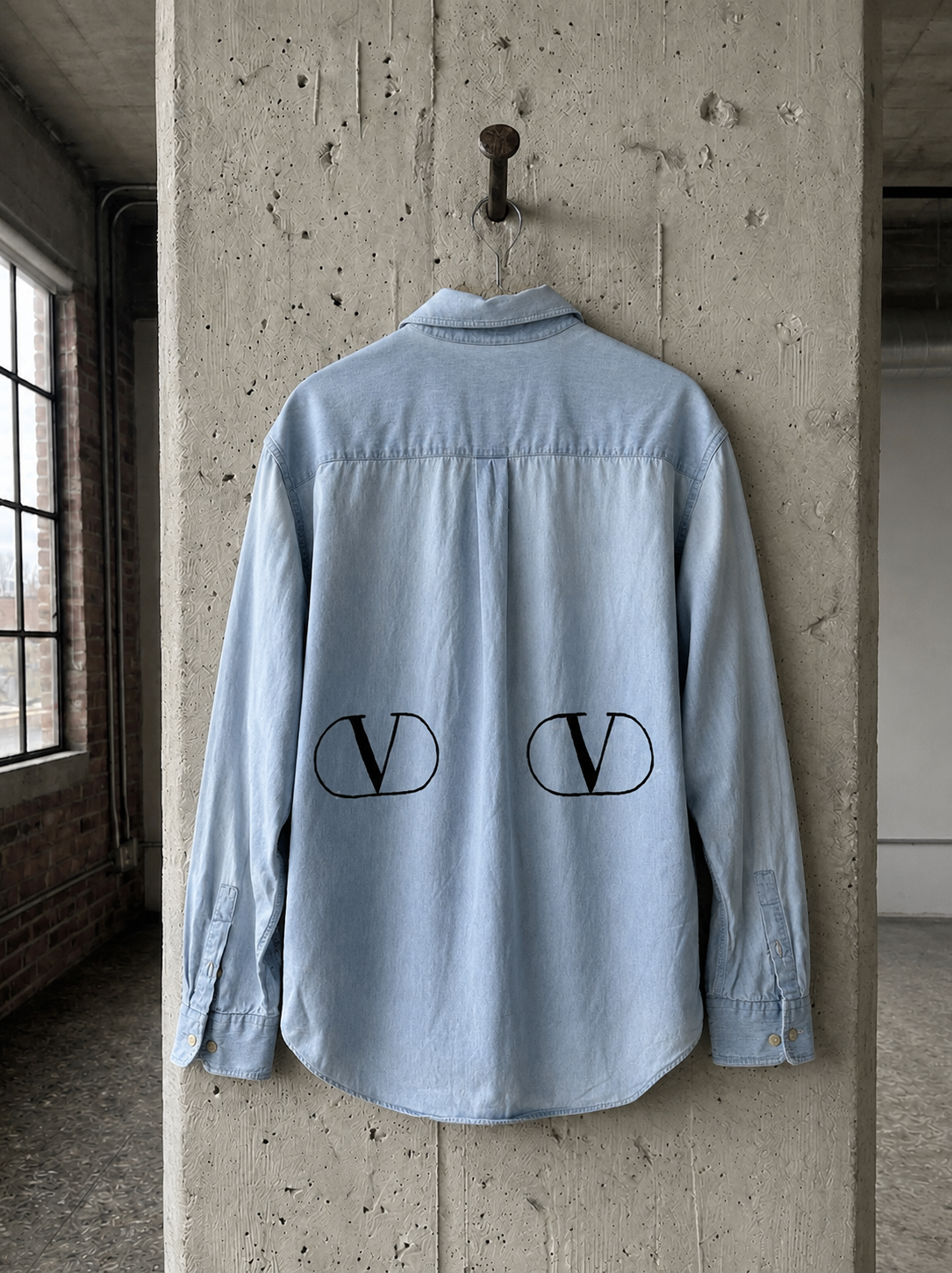 Camicia denim vintage Valentino Garavani reworked