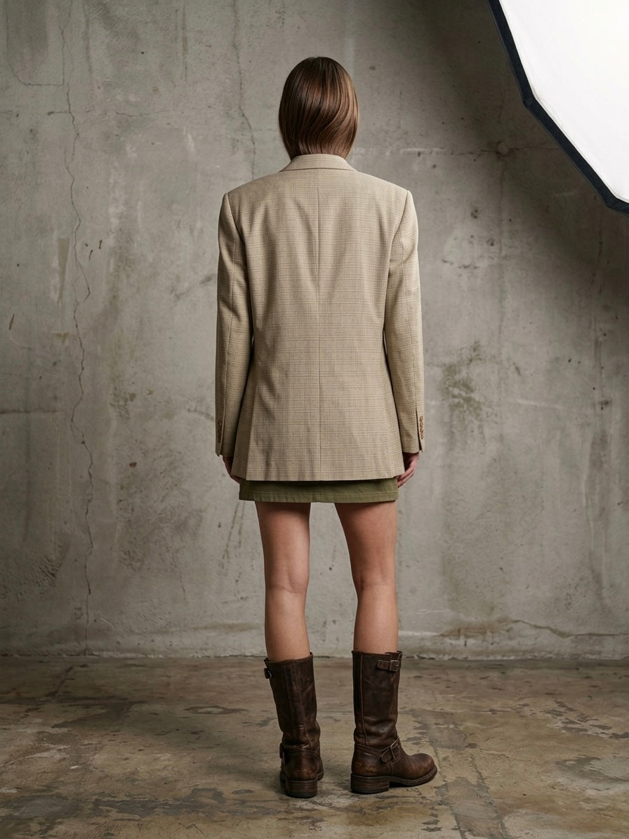 Blazer cut out ‘no drama please’ reworked