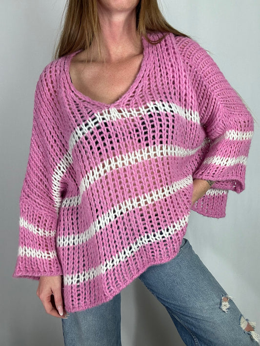 Maglione tricot righe tg.L