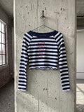 Maglia righe ‘amore’ handprinted