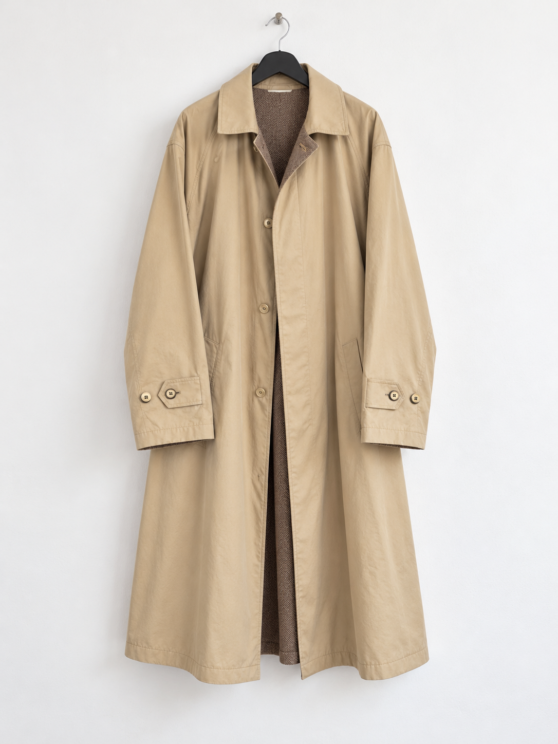 Cappotto spigato - Trench Vintage Reversibile