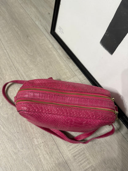 Pochette stampa cocco in pelle