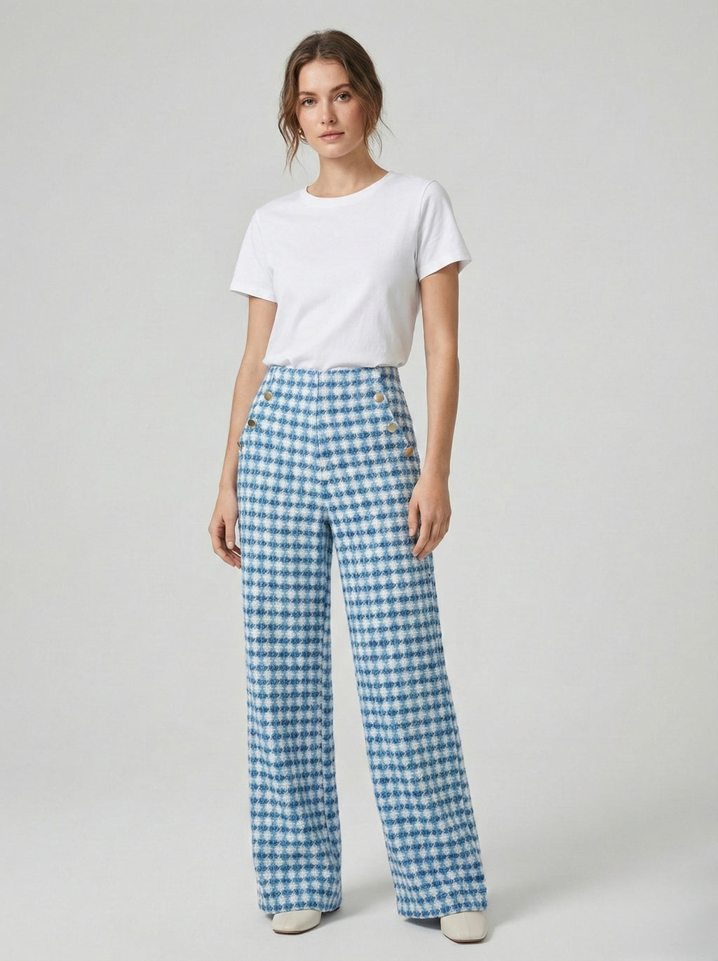Pantalone palazzo tweed