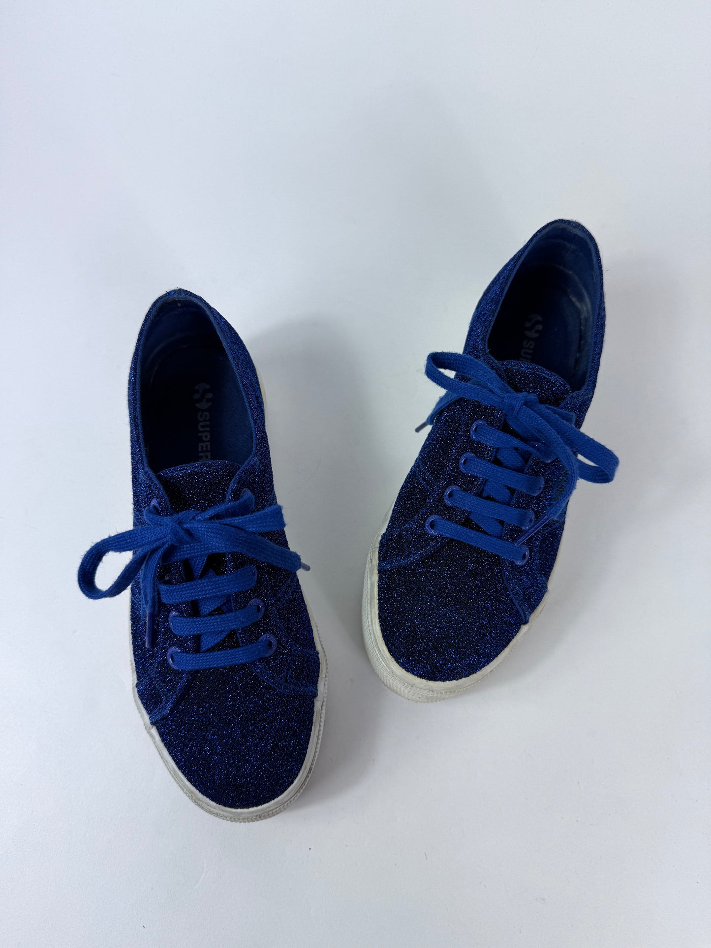 Superga lurex blu n.36