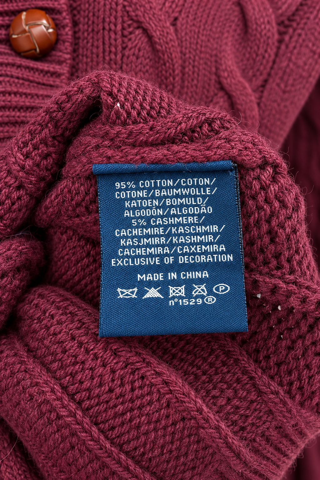 Cardigan trecce vintage Ralph Lauren Lana e cashmere