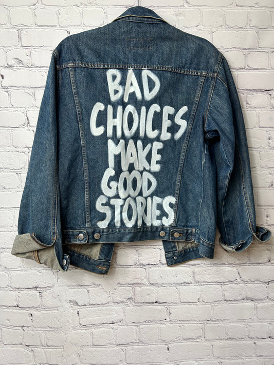 Vintage denim jacket ‘Choices’ tg.M