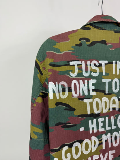 Giacca militare scritta tg.M/L