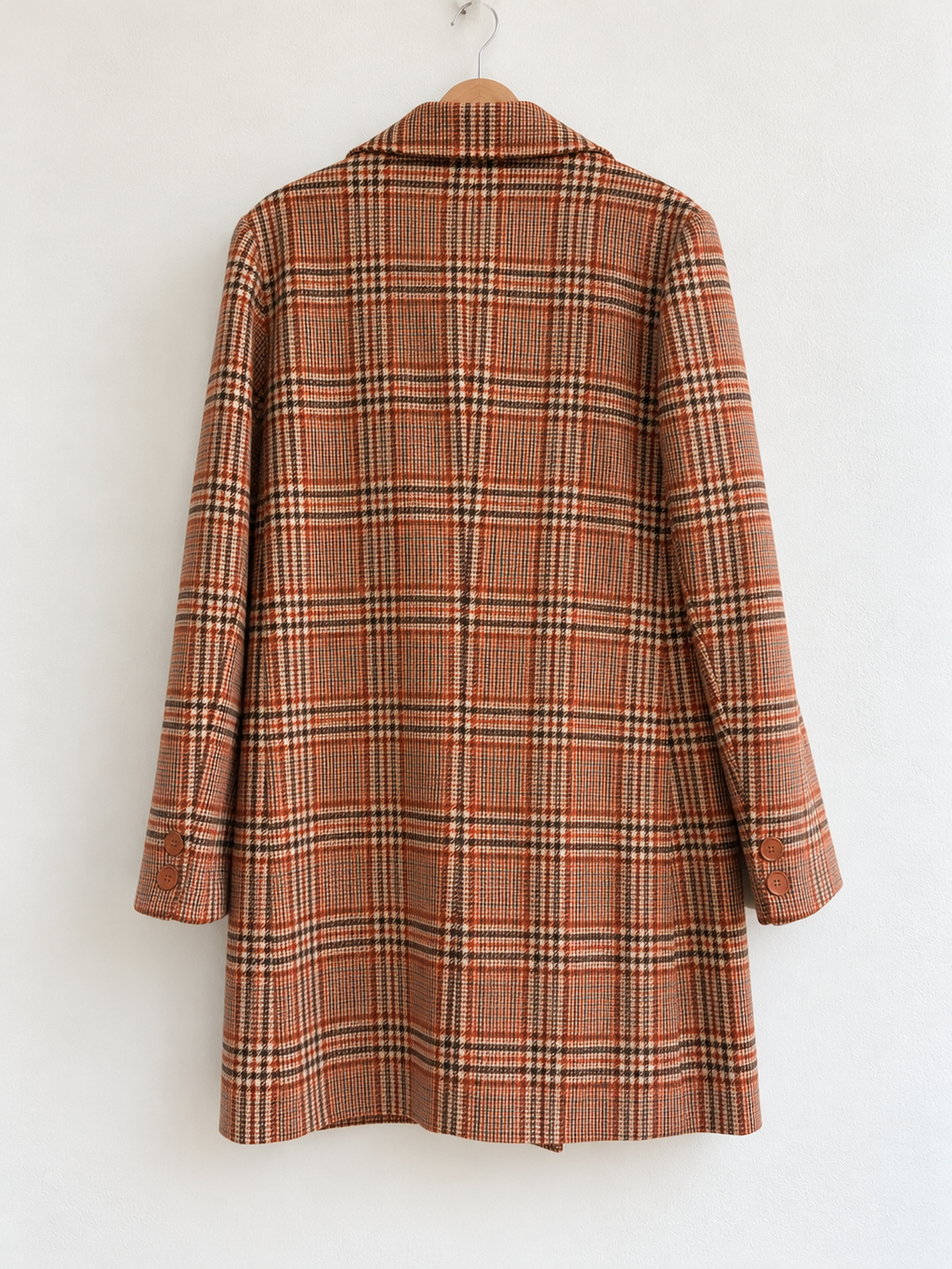 Cappotto monopetto vintage tartan