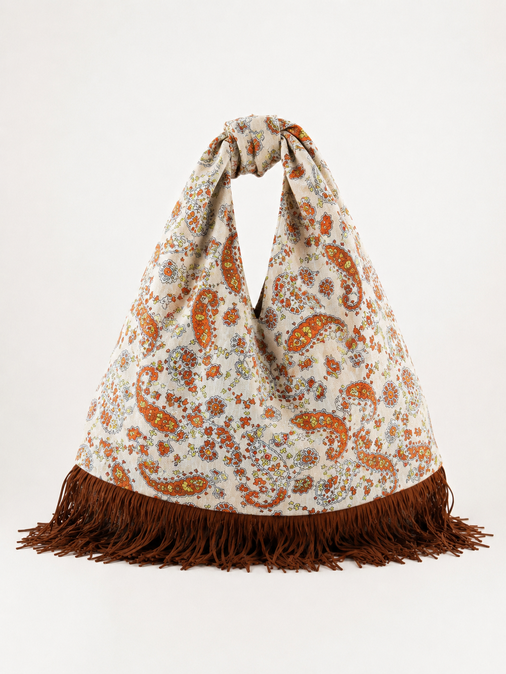 Borsa nodo ‘Paisley’ frange