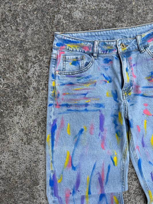 Jeans painting handmade tg.M