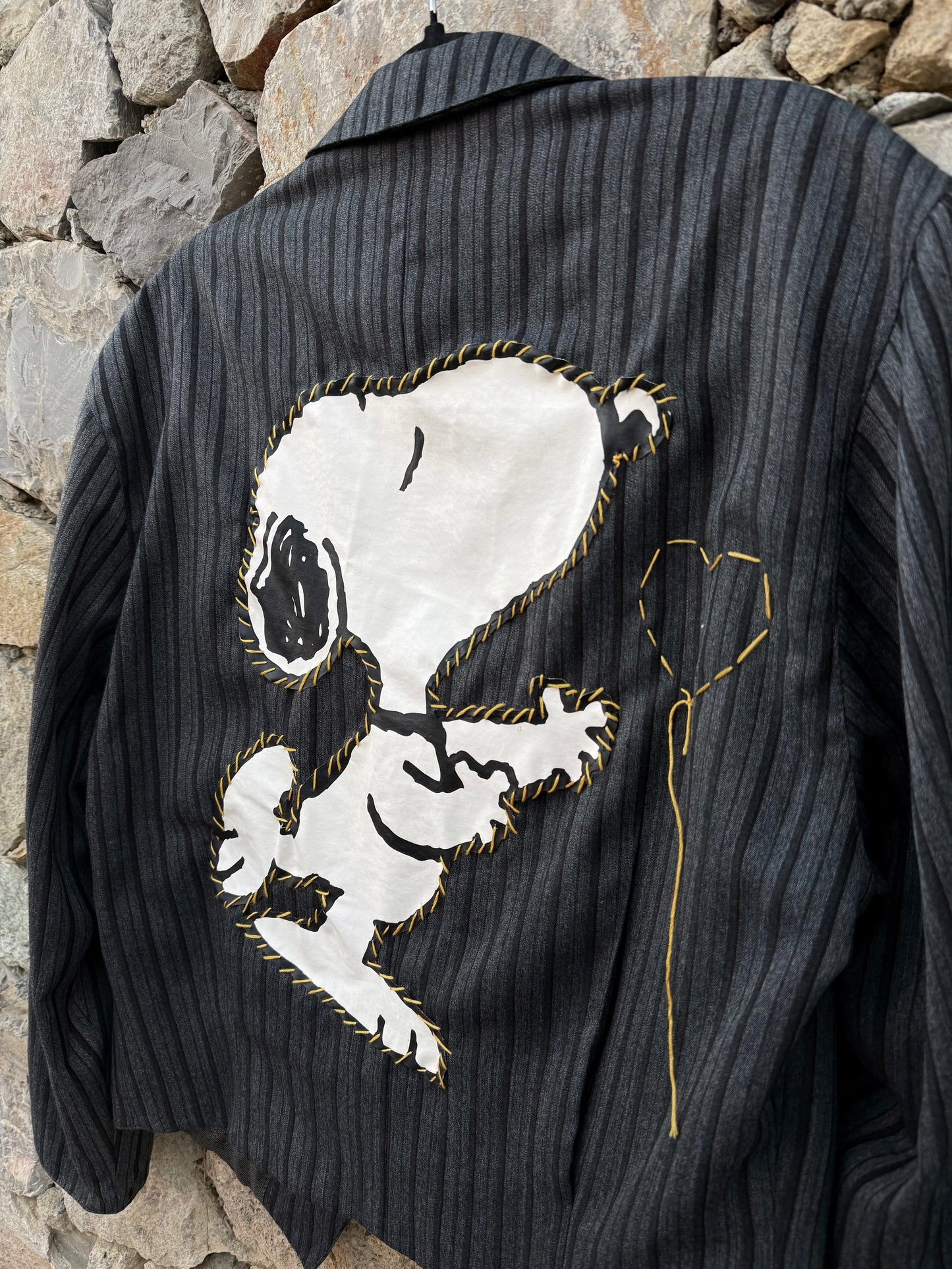 Blazer gessato ‘Snoopy’ handmade