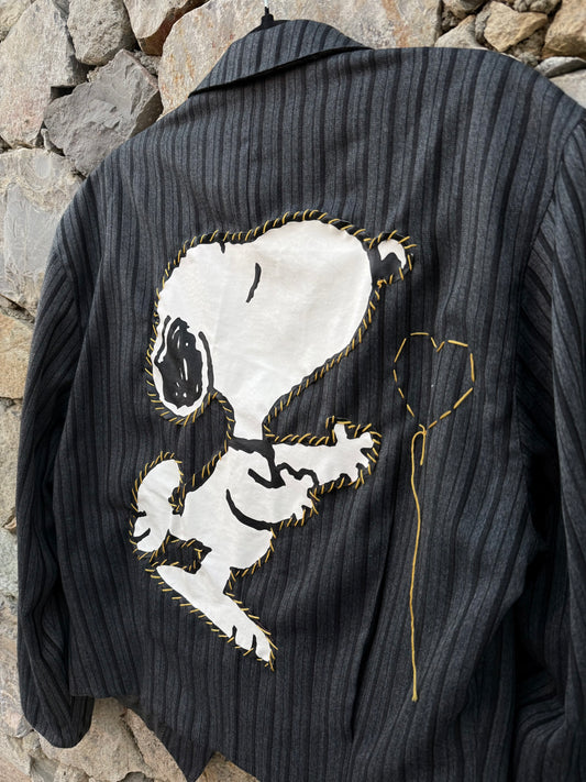 Blazer gessato ‘Snoopy’ handmade
