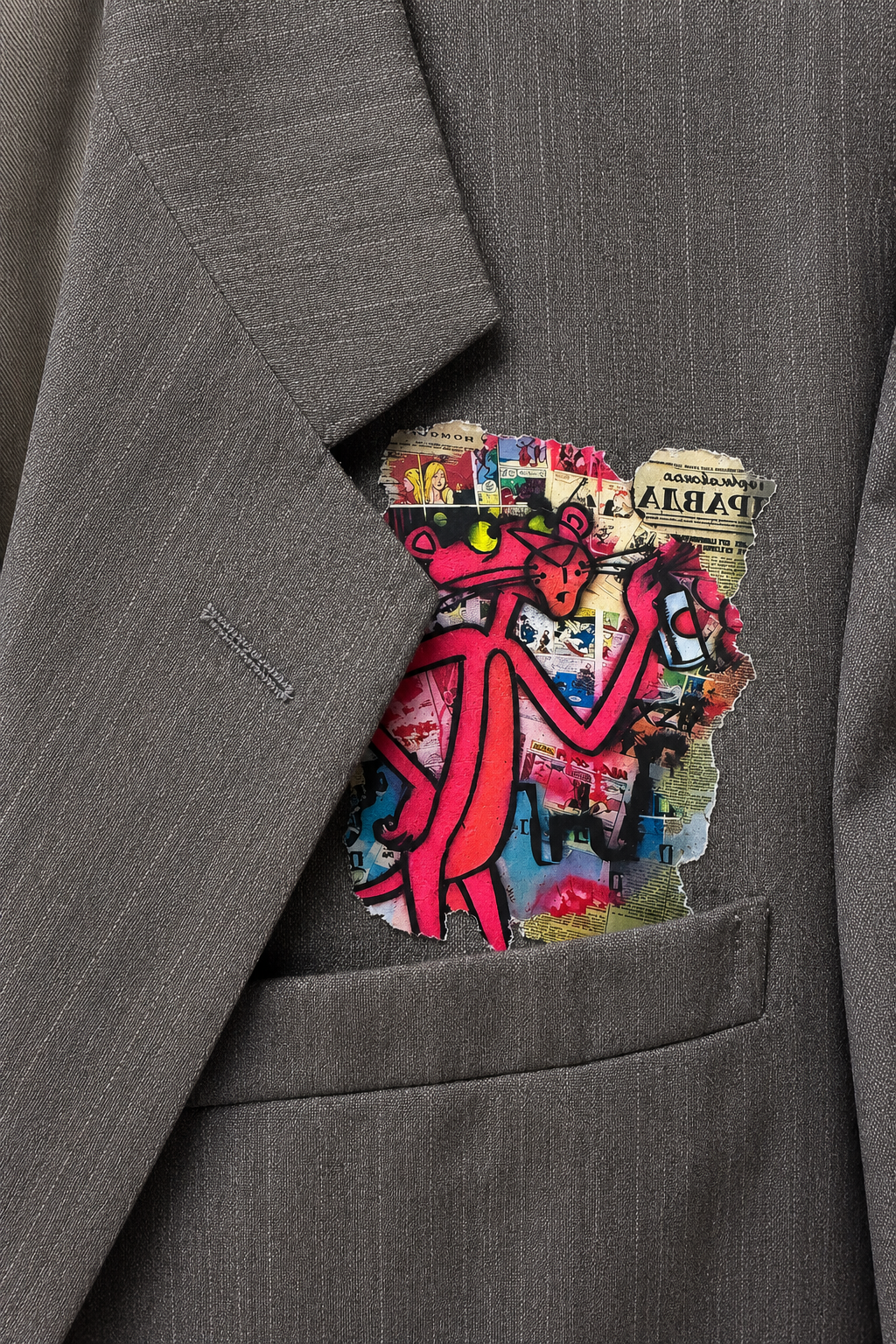 Blazer micro gessato ‘Pink Panther’ handmade