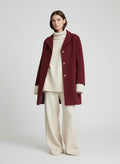 Cappotto monopetto vintage Borgogna  100% lana