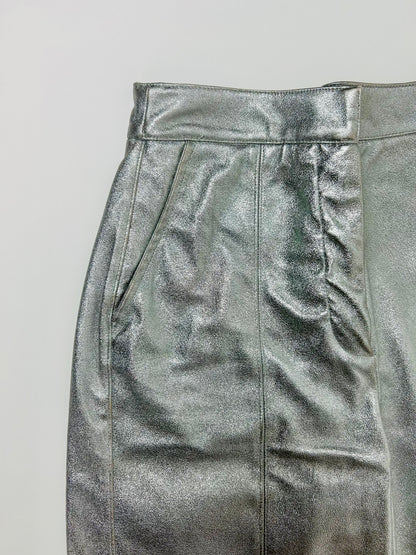 Pantalone cropped laminato Bershka tg.XS