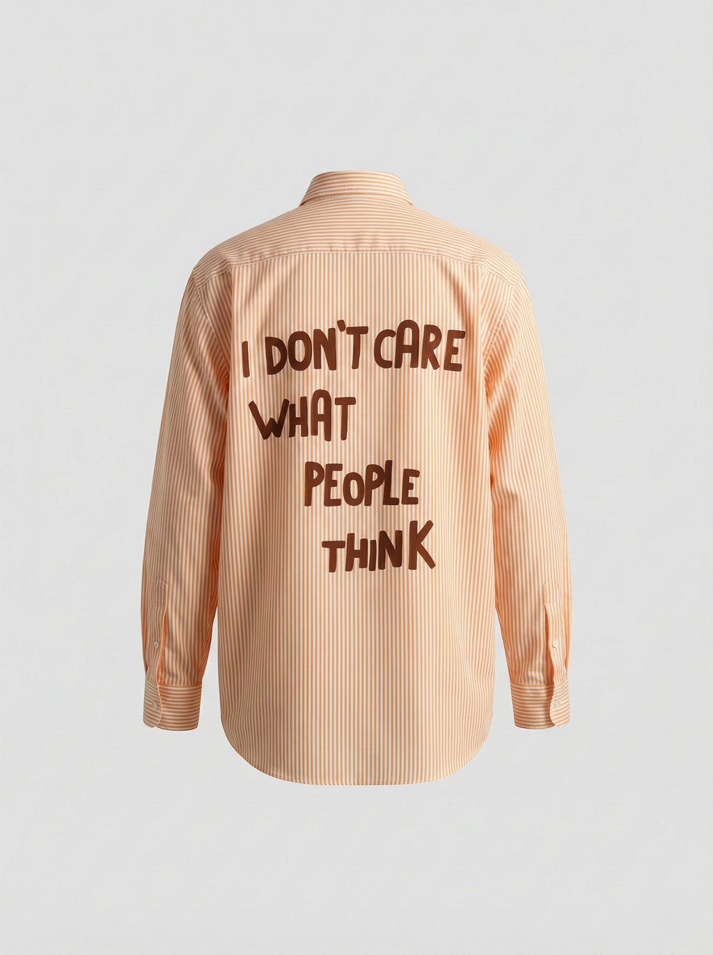 Camicia righe ‘I Don’t care’