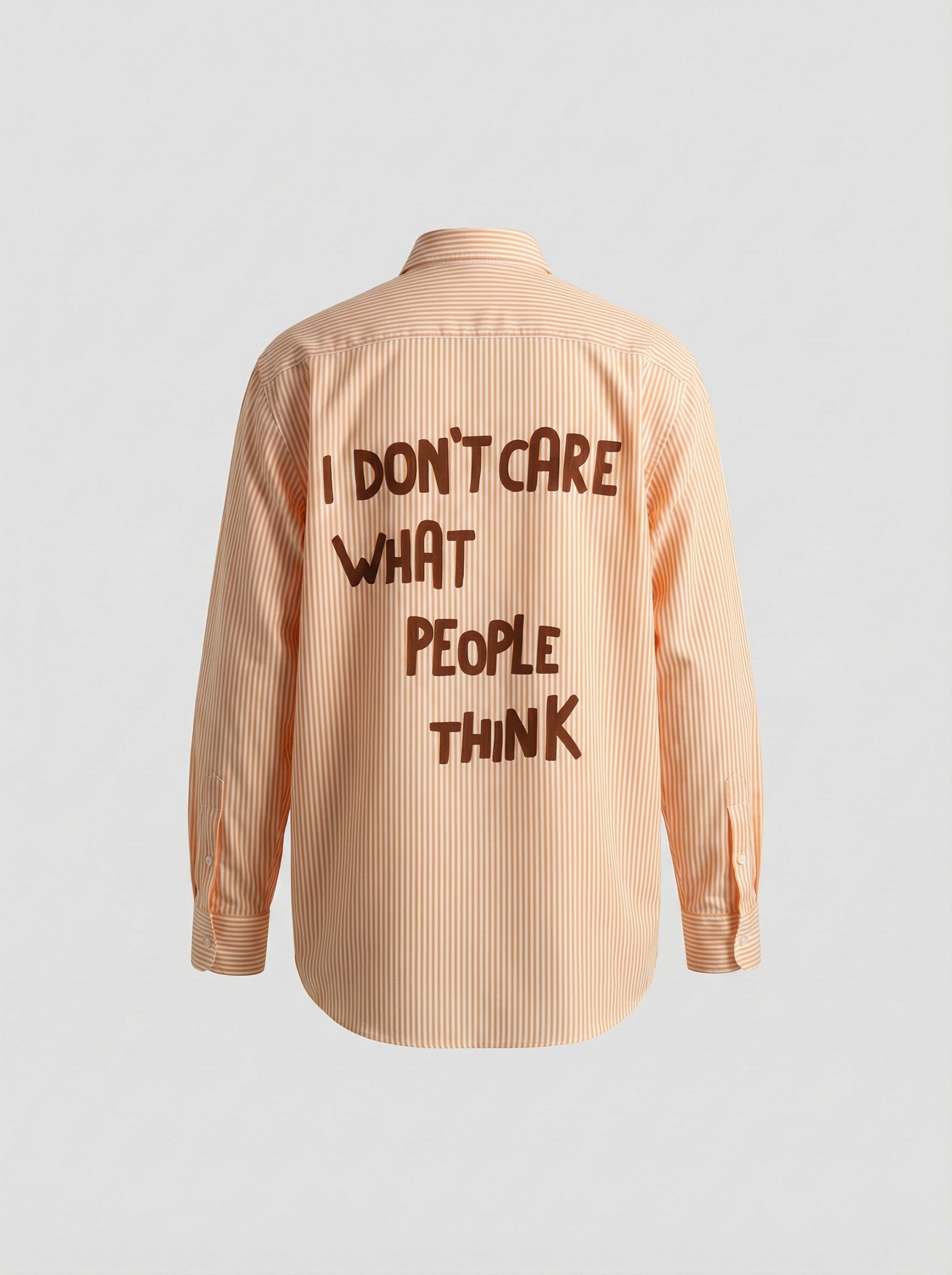 Camicia righe ‘I Don’t care’