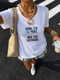T-shirt scritta ‘not for lavorare’ handprinted
