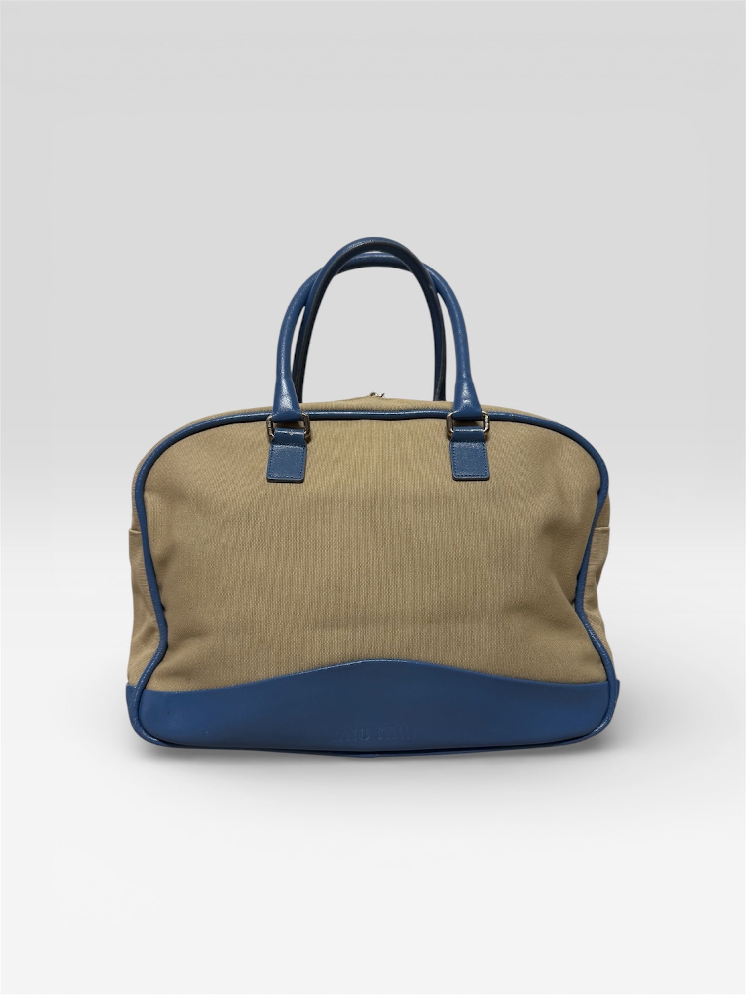 Borsa bowling tela e pelle Miu Miu