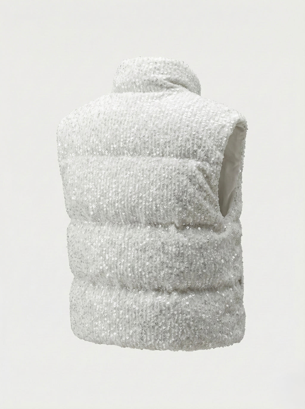 Gilet fluffy paillettes
