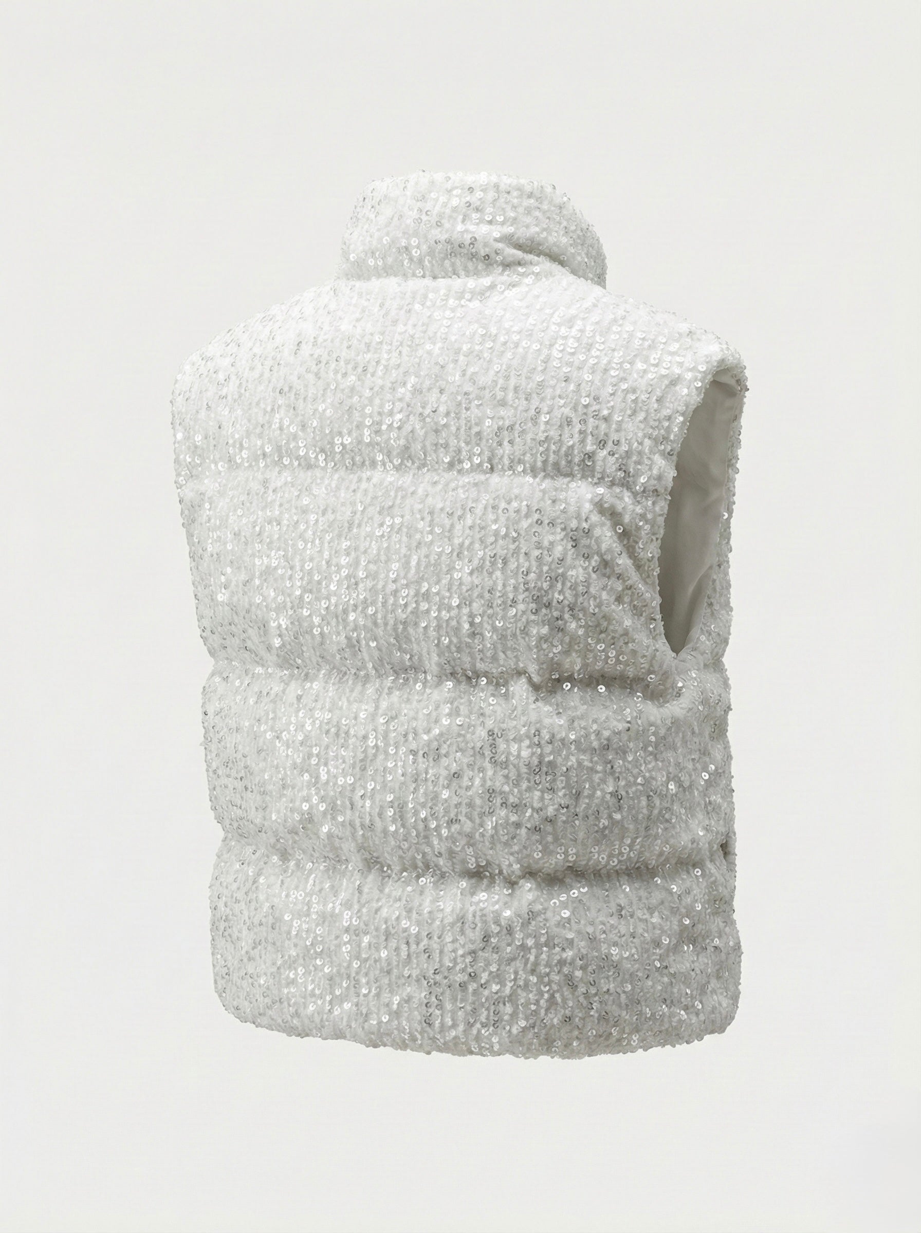 Gilet fluffy paillettes