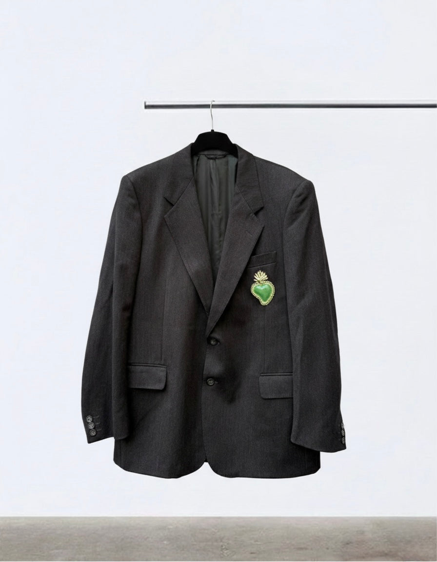 Blazer vintage ‘Más amor por favor’ Sacré-Cœur handmade - upcycling