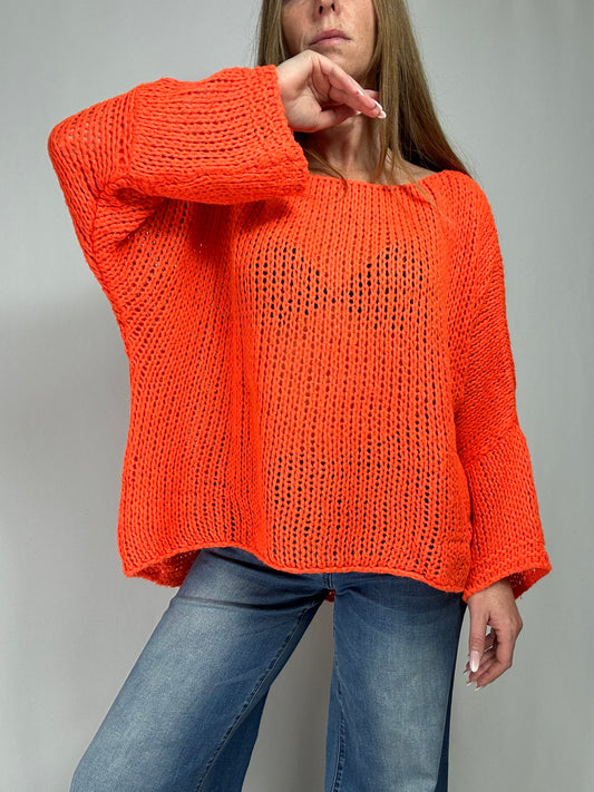 Pull tricot fluo taglia unica Betsy