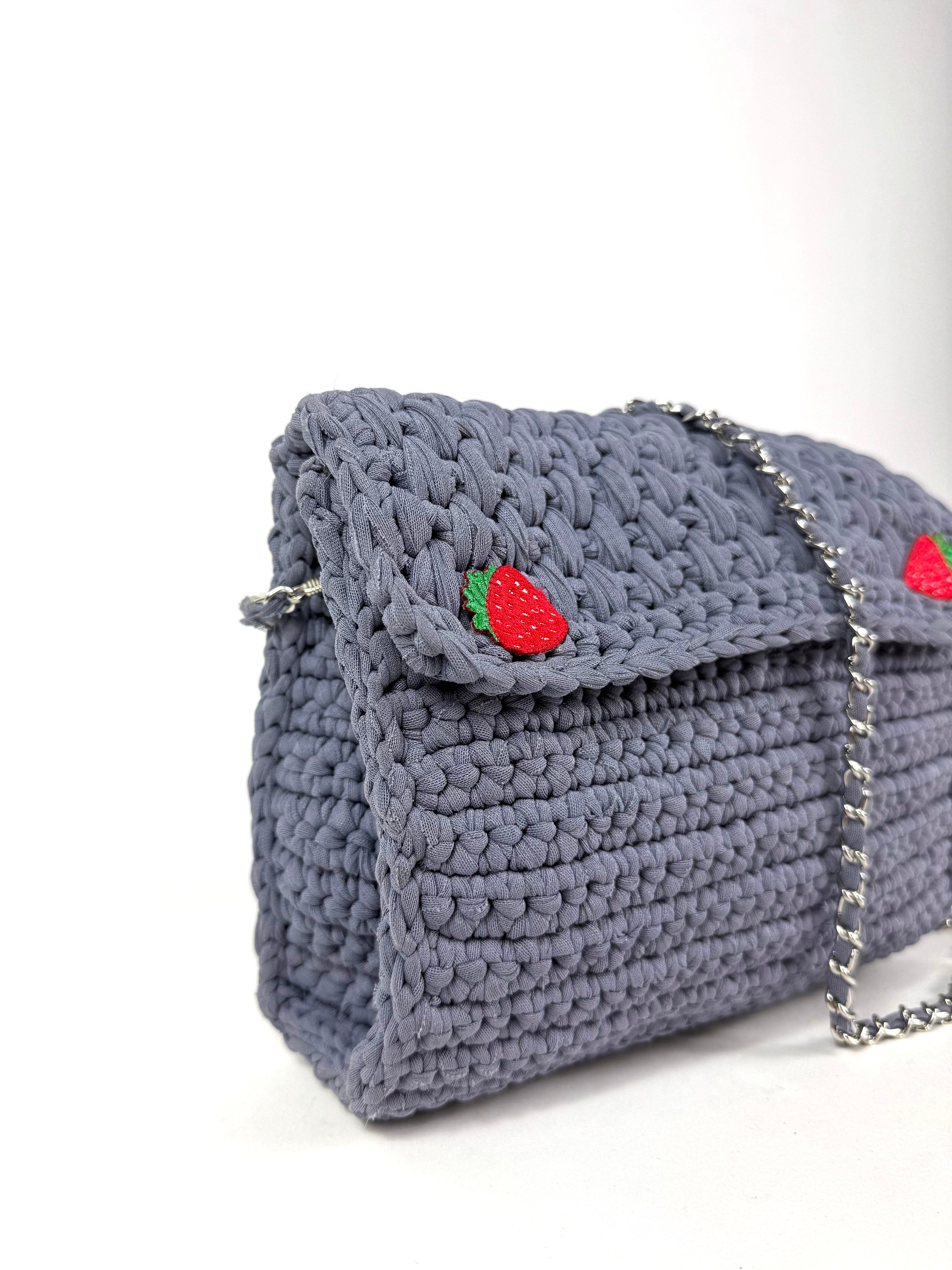 Pochette lavanda con tracolla uncinetto 🍓