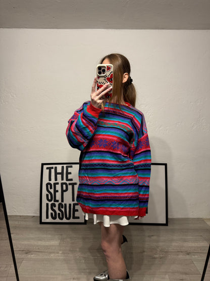 Maglioncino vintage winter fantasia righe