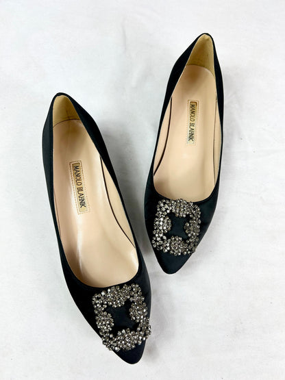 Ballerina Hangisiflat raso Manolo Blahnik n.38