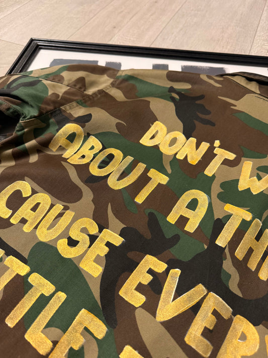 Giacca militare ‘Gonna be alright’ gold