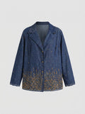 Blazer denim paillettes & perline