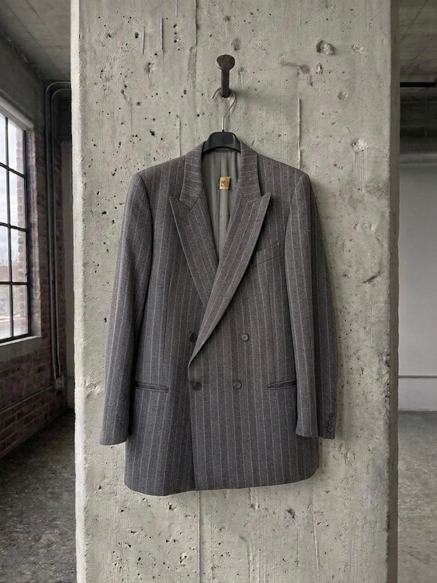 Blazer doppiopetto gessato ‘Take what you need’
