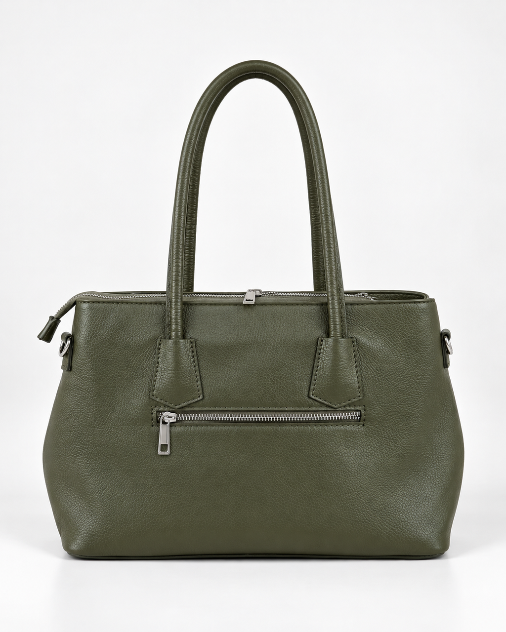 Borsa in Vera Pelle Verde Oliva Made in Italy