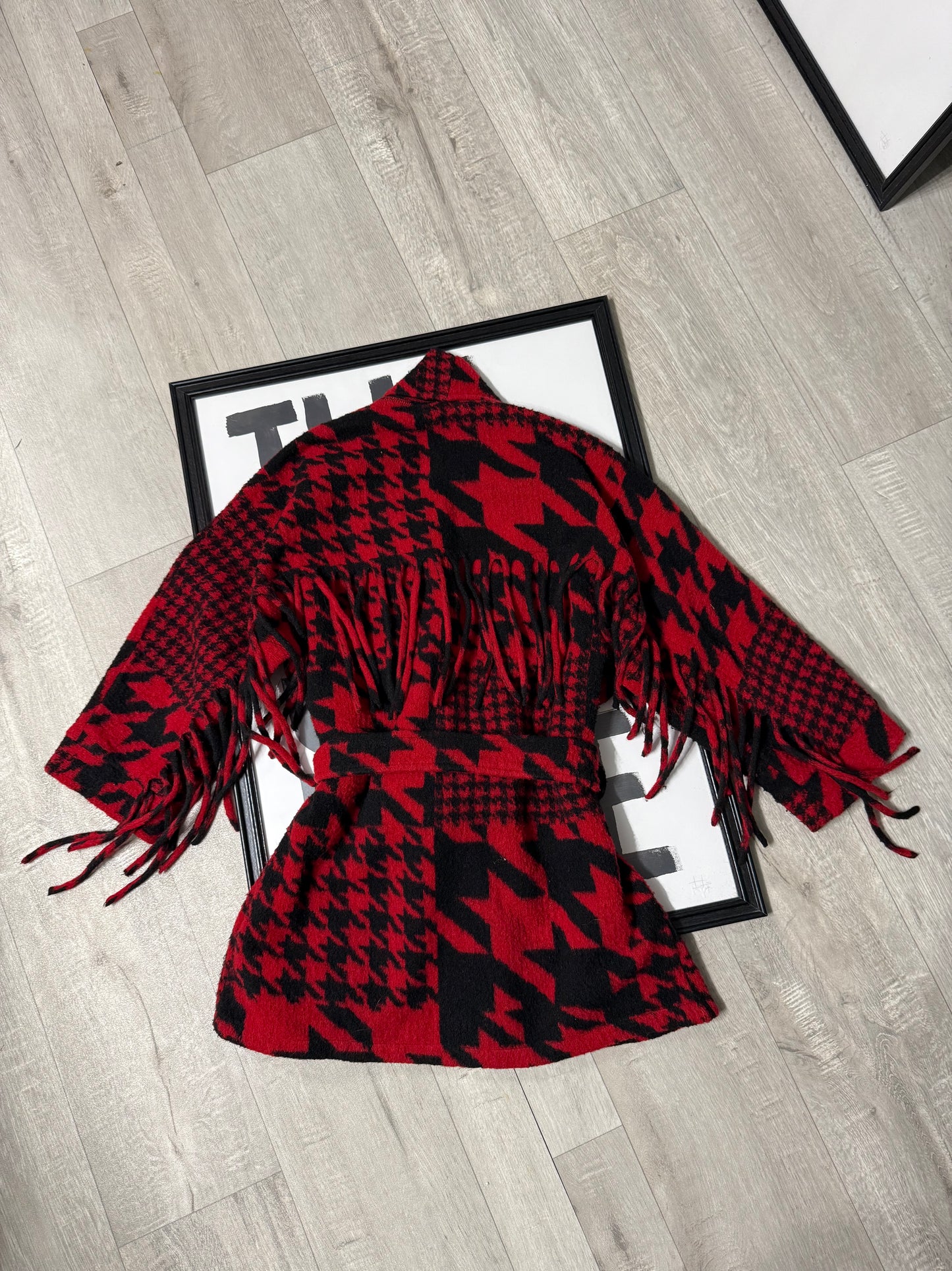 Cappotto frange pied de poule