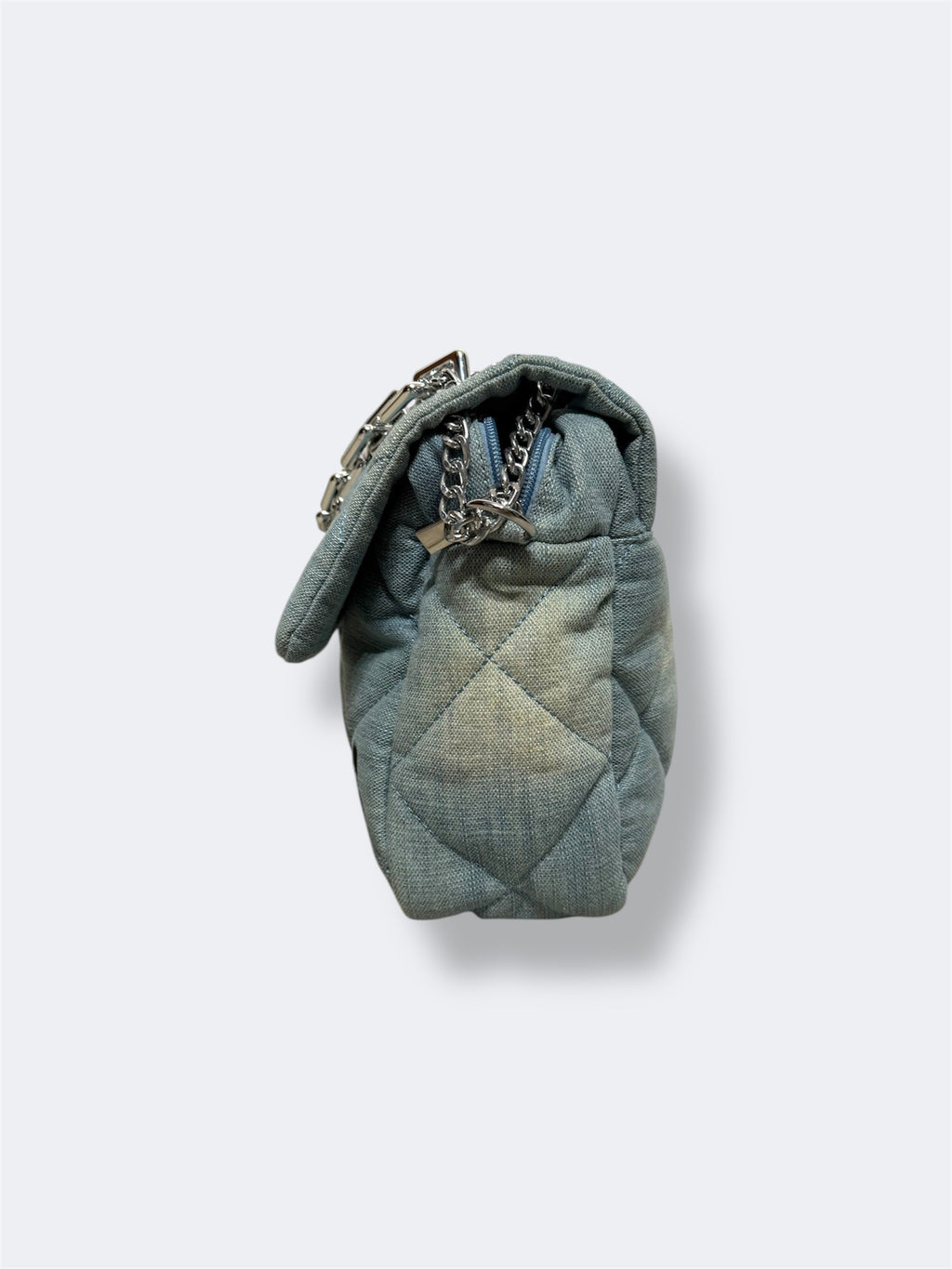 Borsa denim ‘You’re fake like this Chanel’ handmade