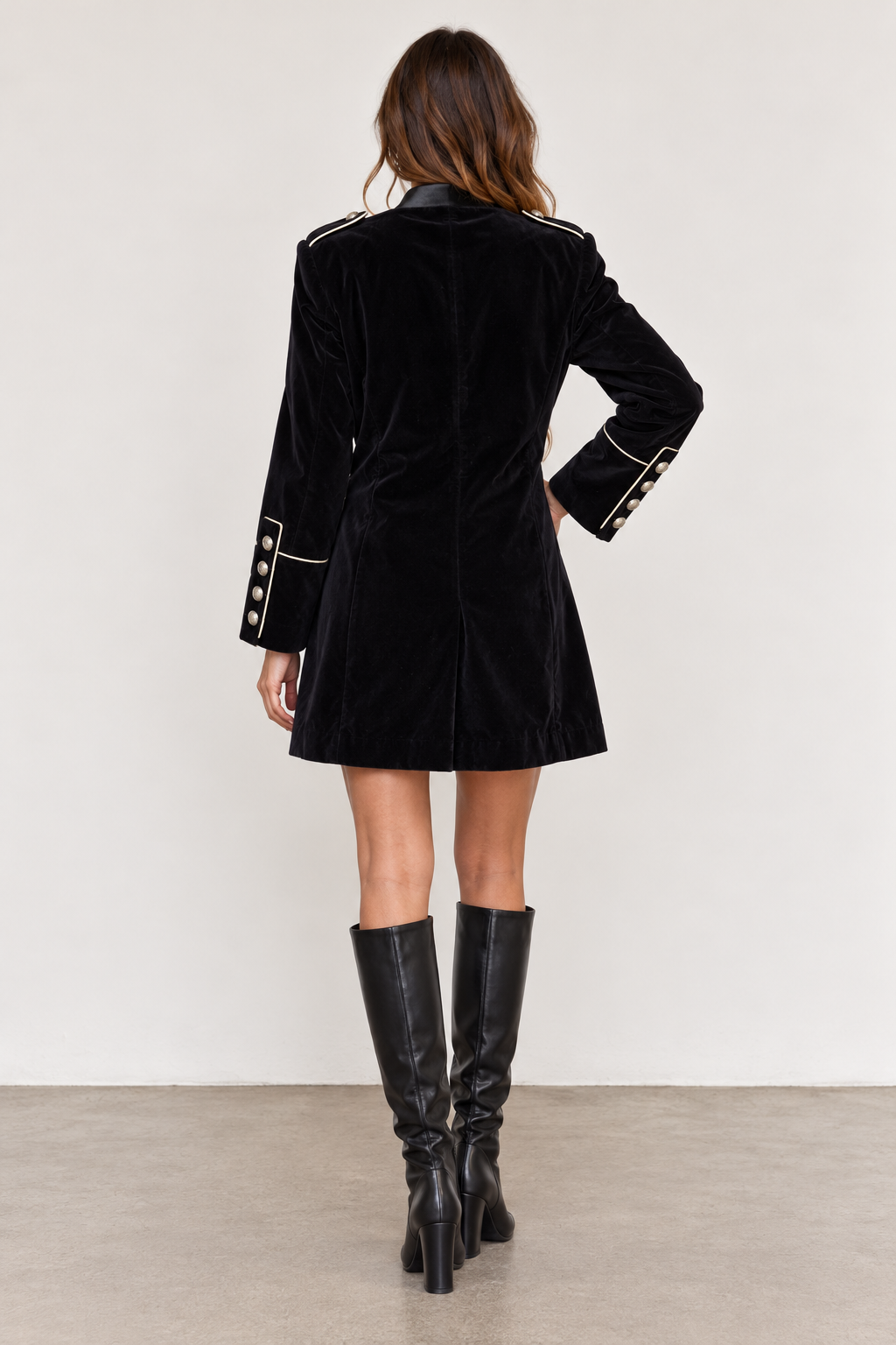 Cappotto Vintage in Velluto Nero