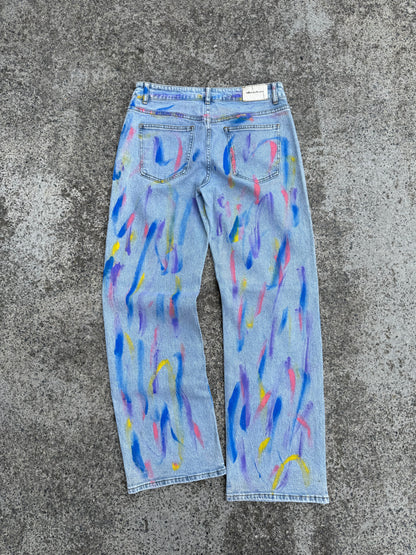 Jeans painting handmade tg.M