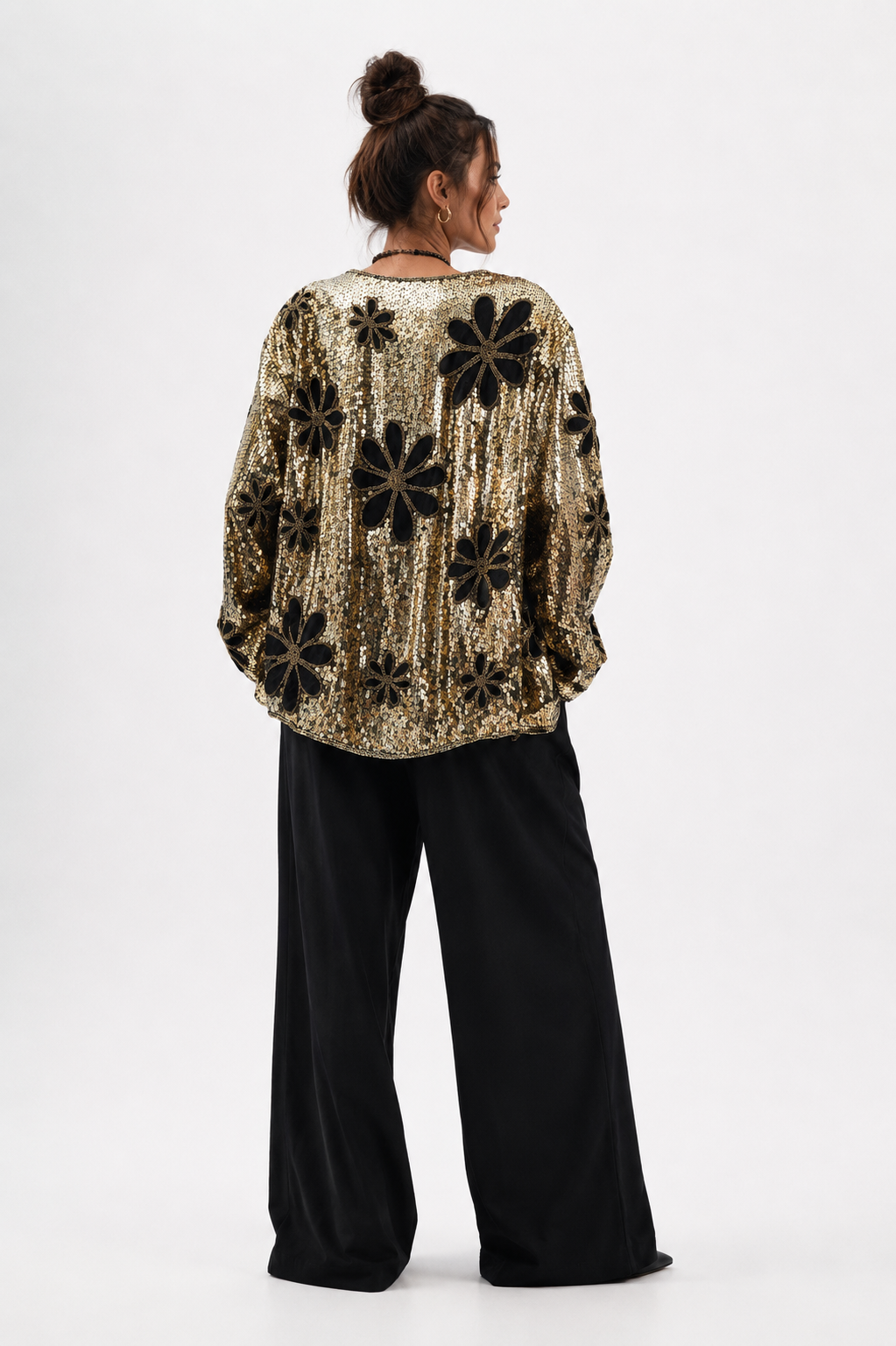 Blazer paillettes seta handmade
