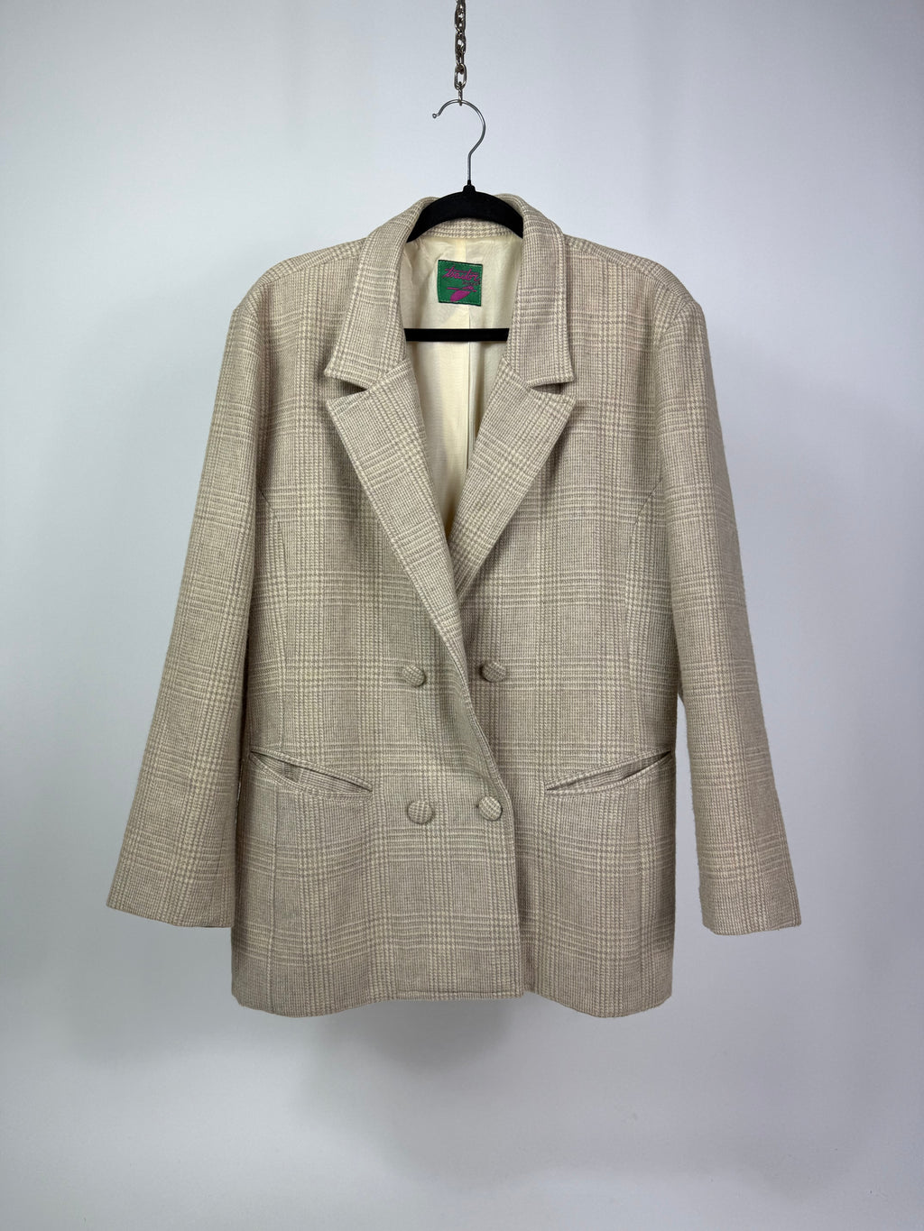 Blazer vintage doppiopetto pied de poule tg.L